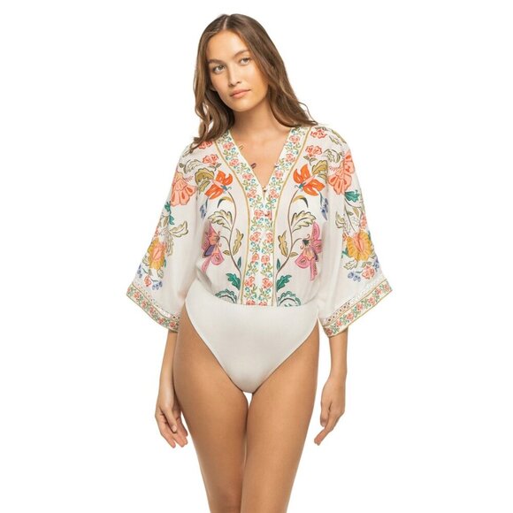 FARM Rio Off-White Insects Floral Bodysuit - Picture 4 of 11